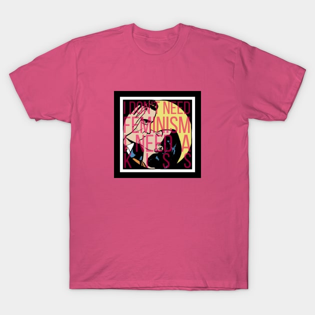 Feminism Kiss-Off T-Shirt by TheDaintyTaurus